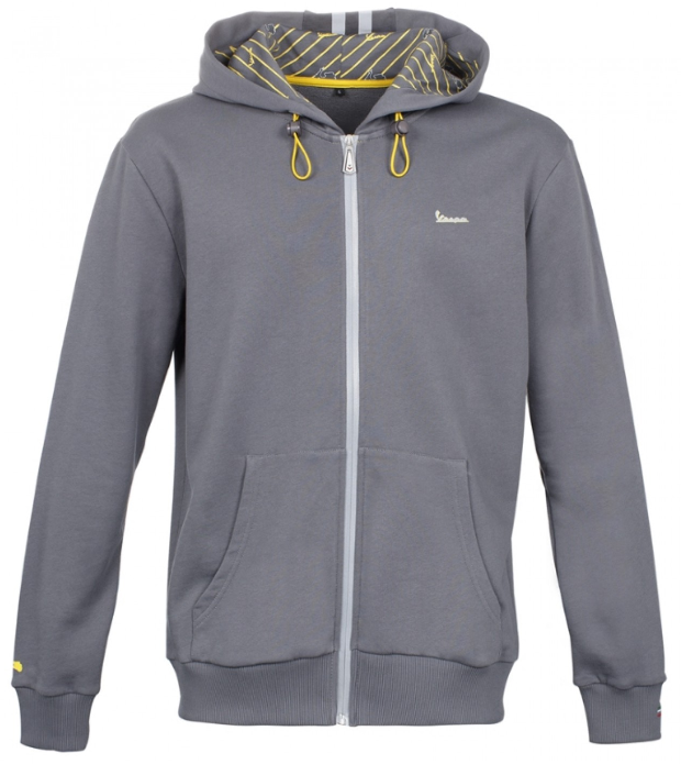 Vespa Sweat Shirt Grafisch Fleece Jasje Heren Grijs